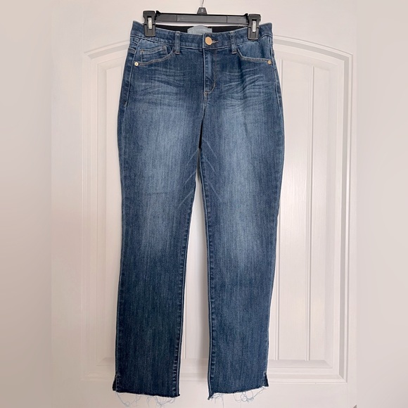 Wit & Wisdom Ab'Solution High Waist Raw Hem Skinny Crop Jeans - Picture 7 of 12